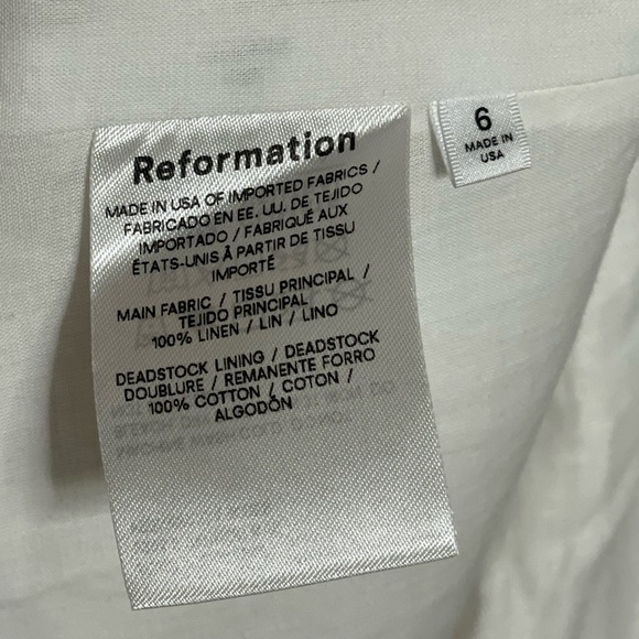 Reformation Anneliese Linen Dress in White - Picture 9 of 10